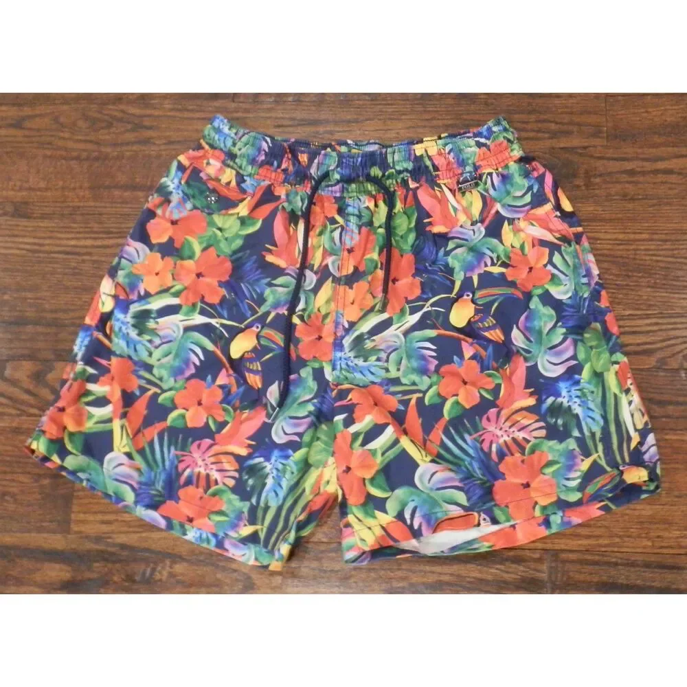 Polo Ralph Lauren Swim Trunks Shorts Rainforest Pattern Mens Medium